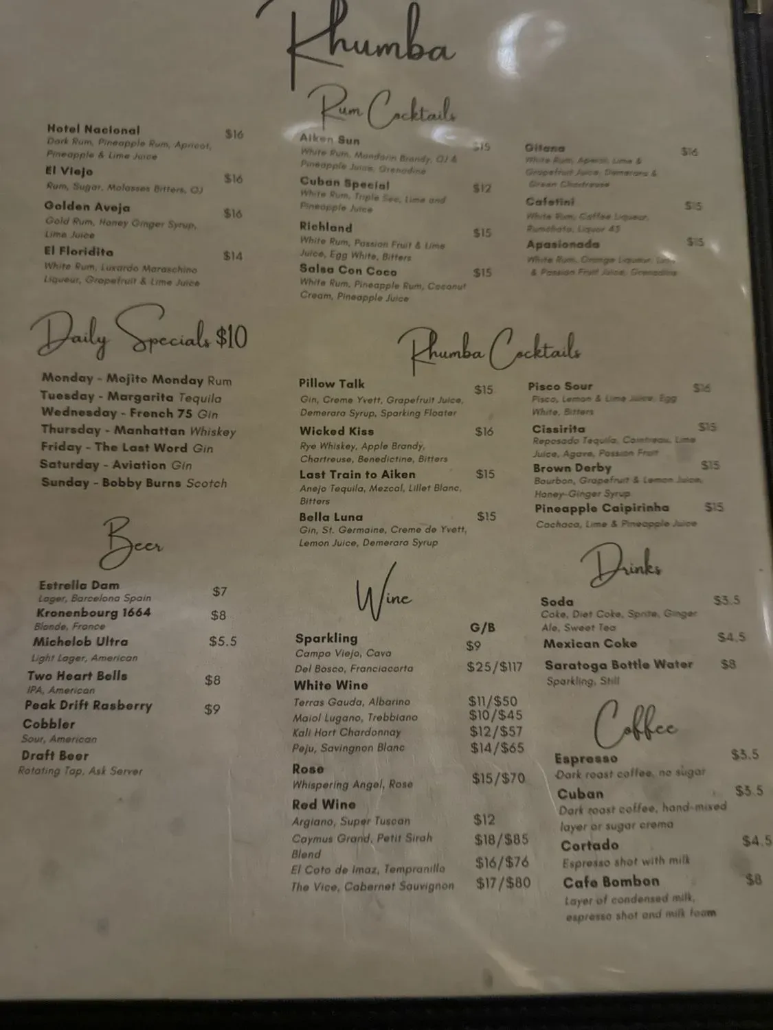 Menu 5