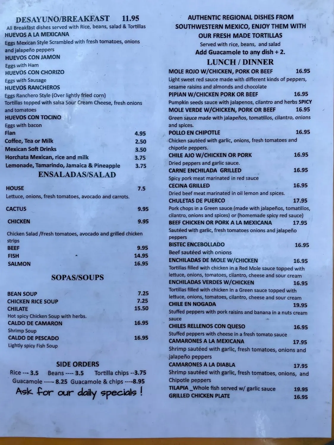 Menu 1