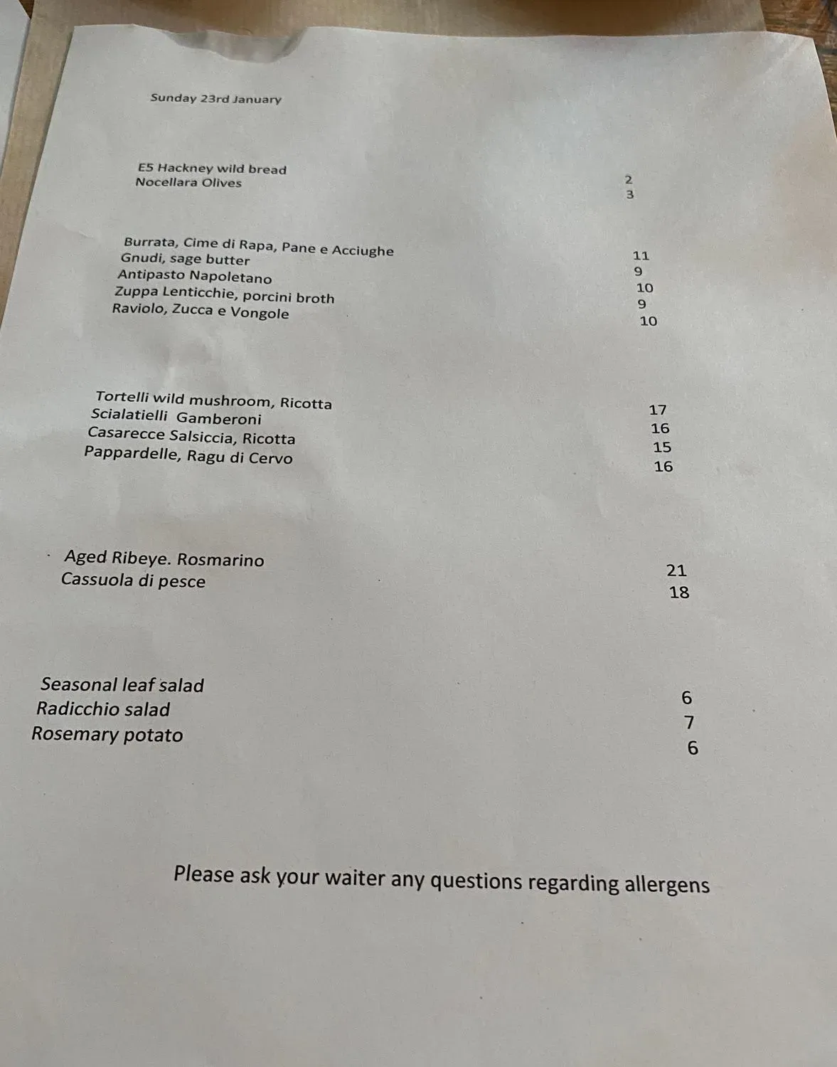 Menu 1