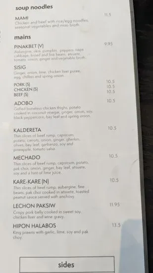 Menu 1