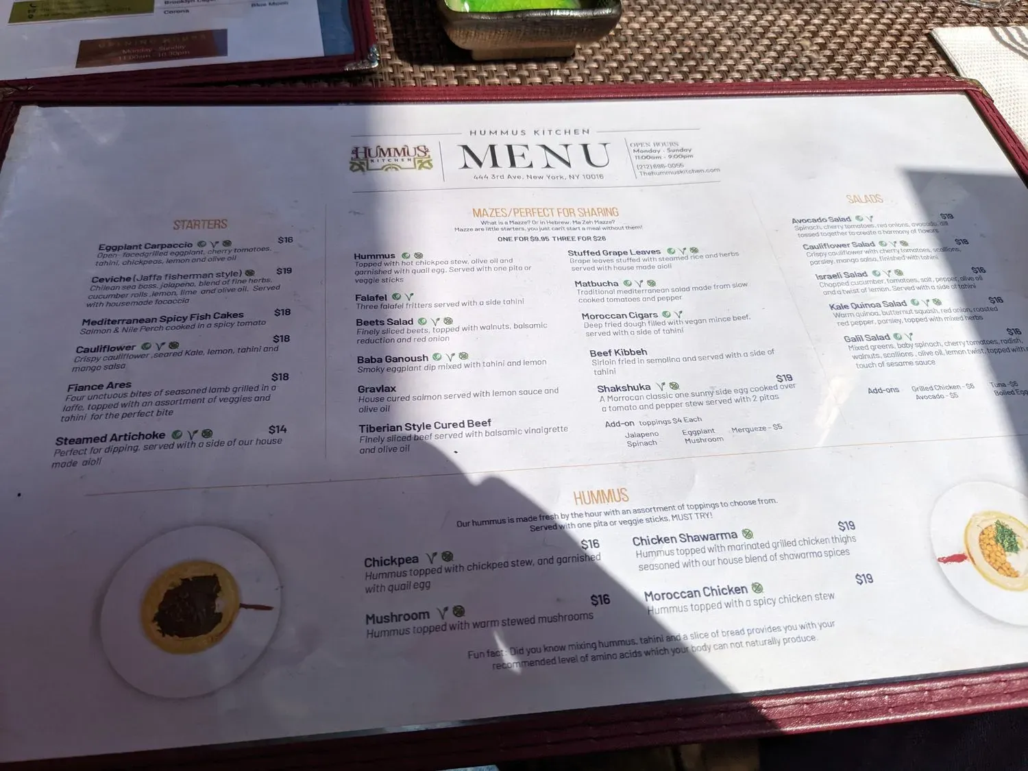 Menu 5