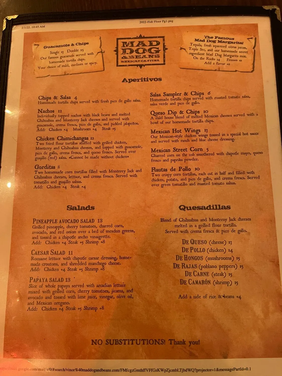 Menu 5