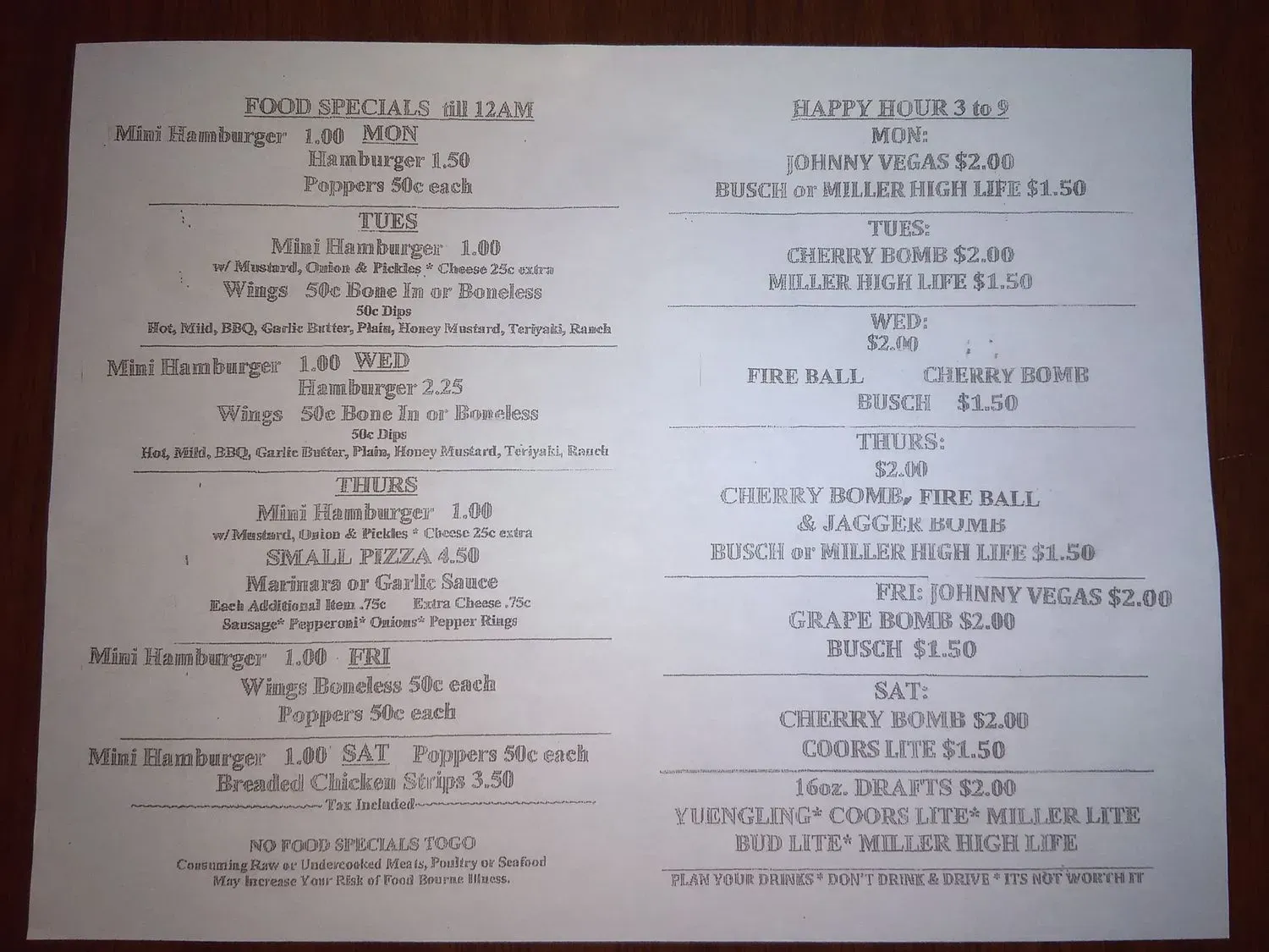 Menu 2