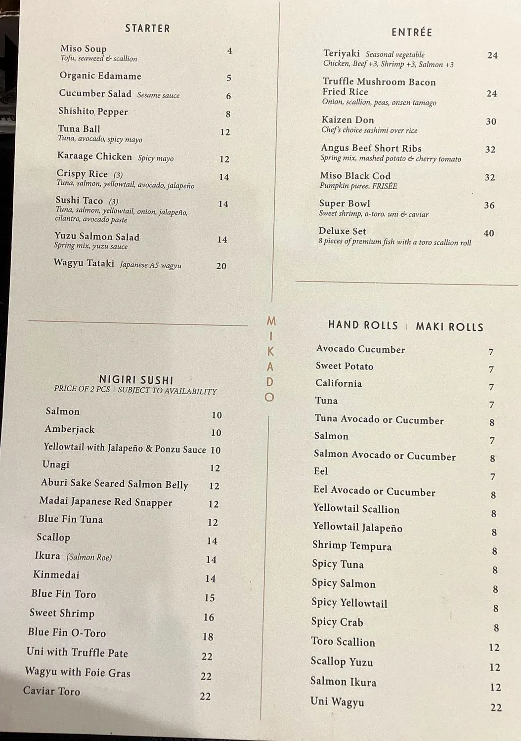 Menu 1