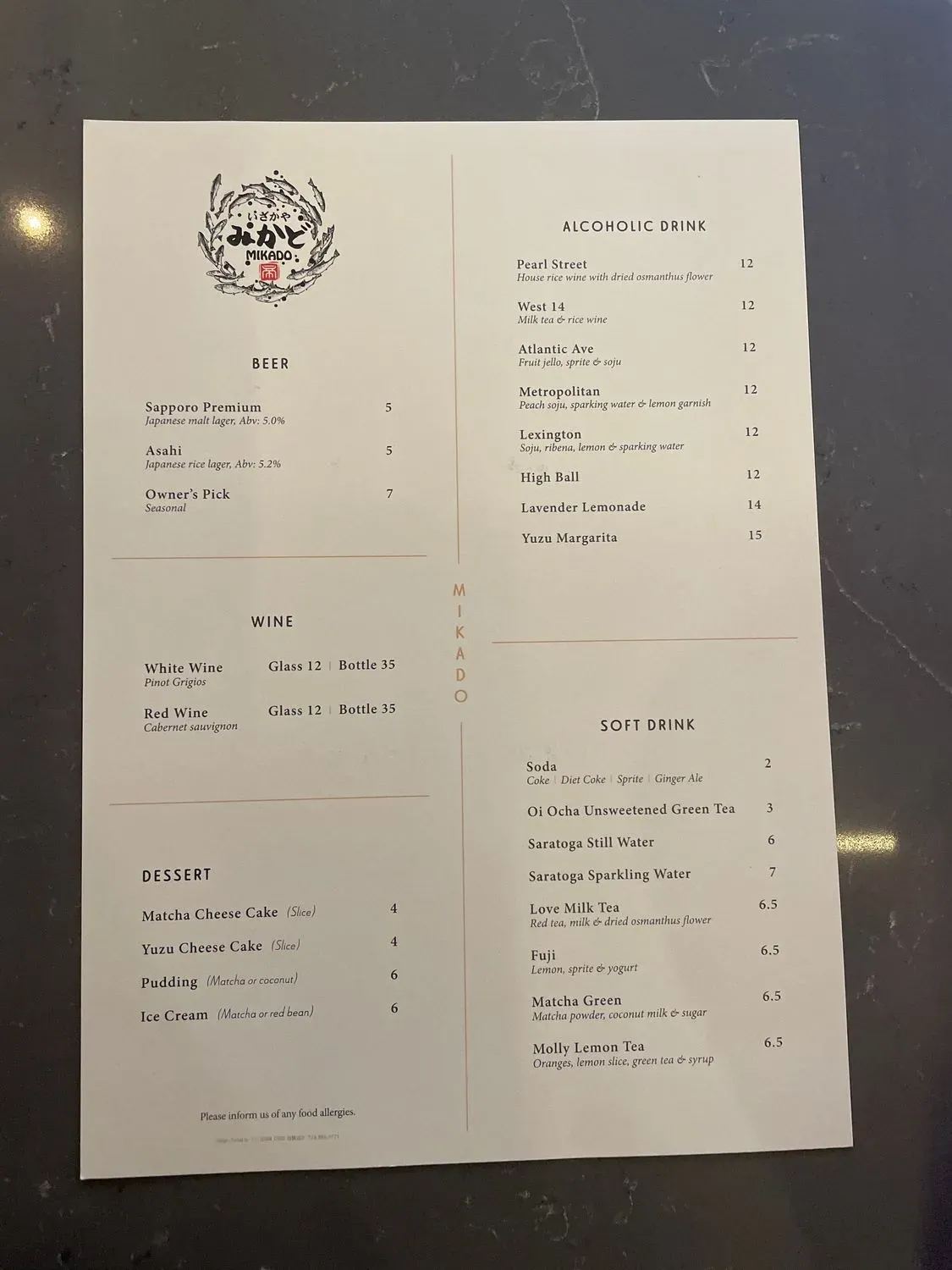 Menu 1