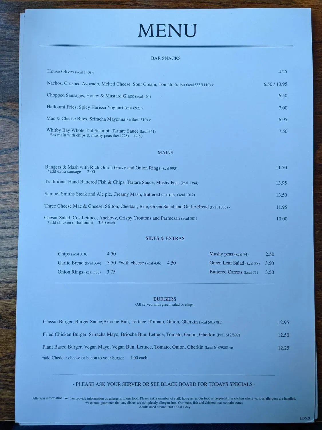 Menu 1