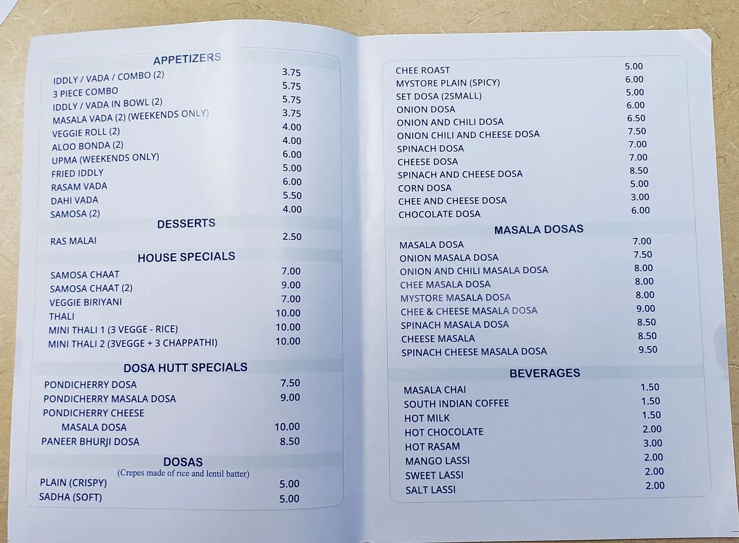 Menu 2