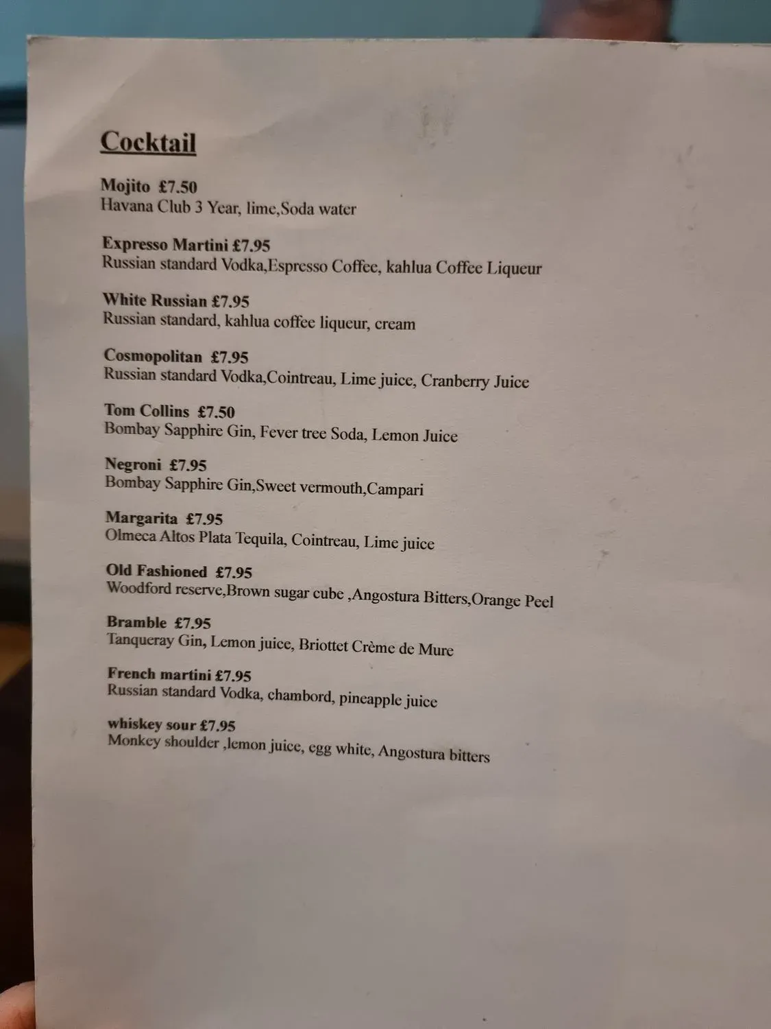 Menu 1