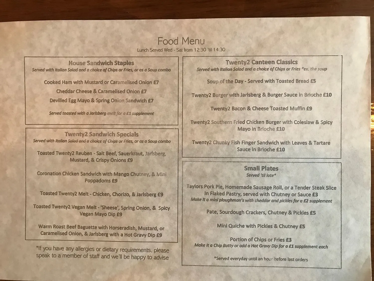 Menu 1