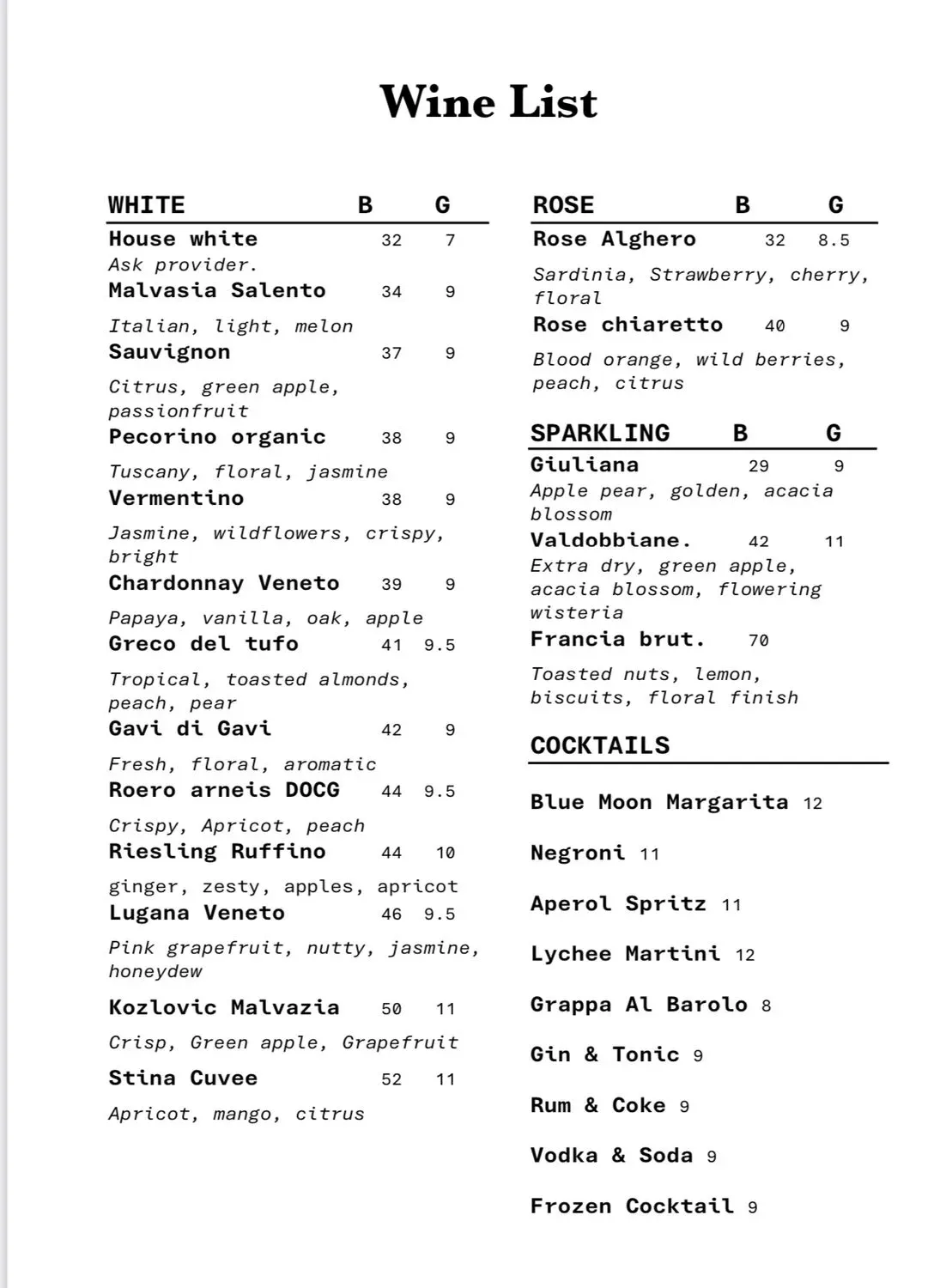 Menu 2