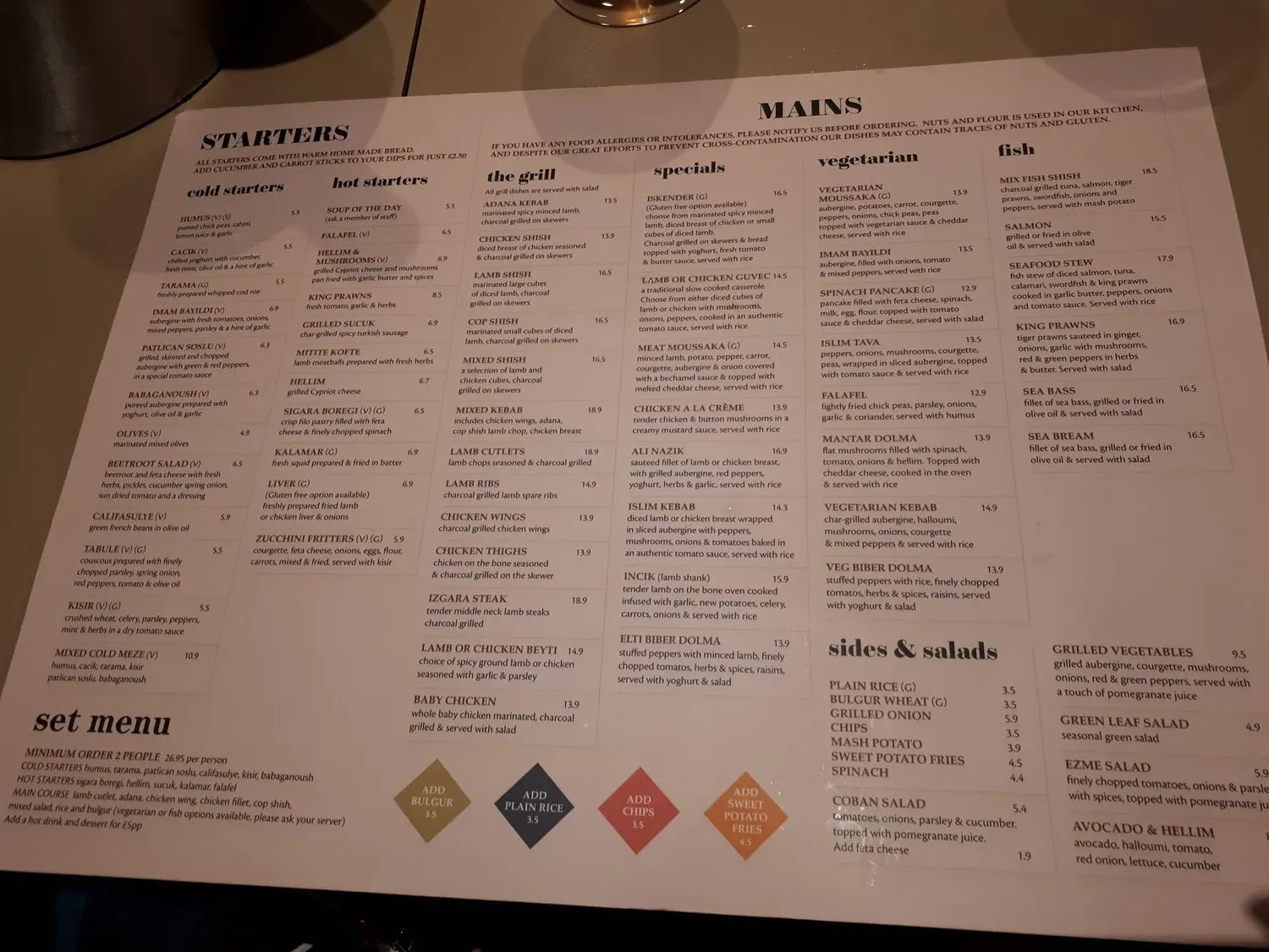 Menu 1