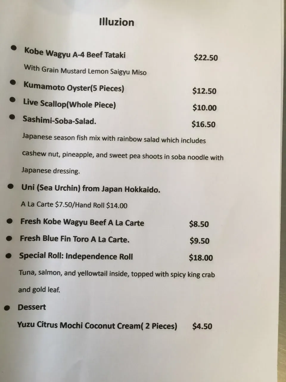 Menu 4