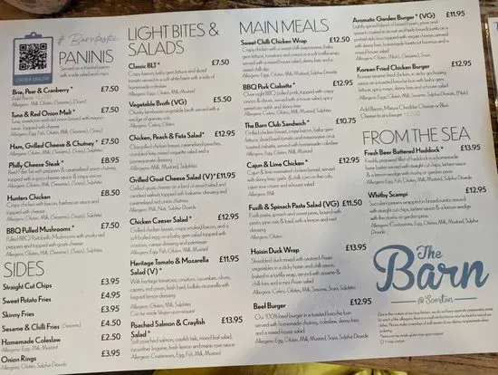 The Barn at Scorton Menu | Preston | Checkle