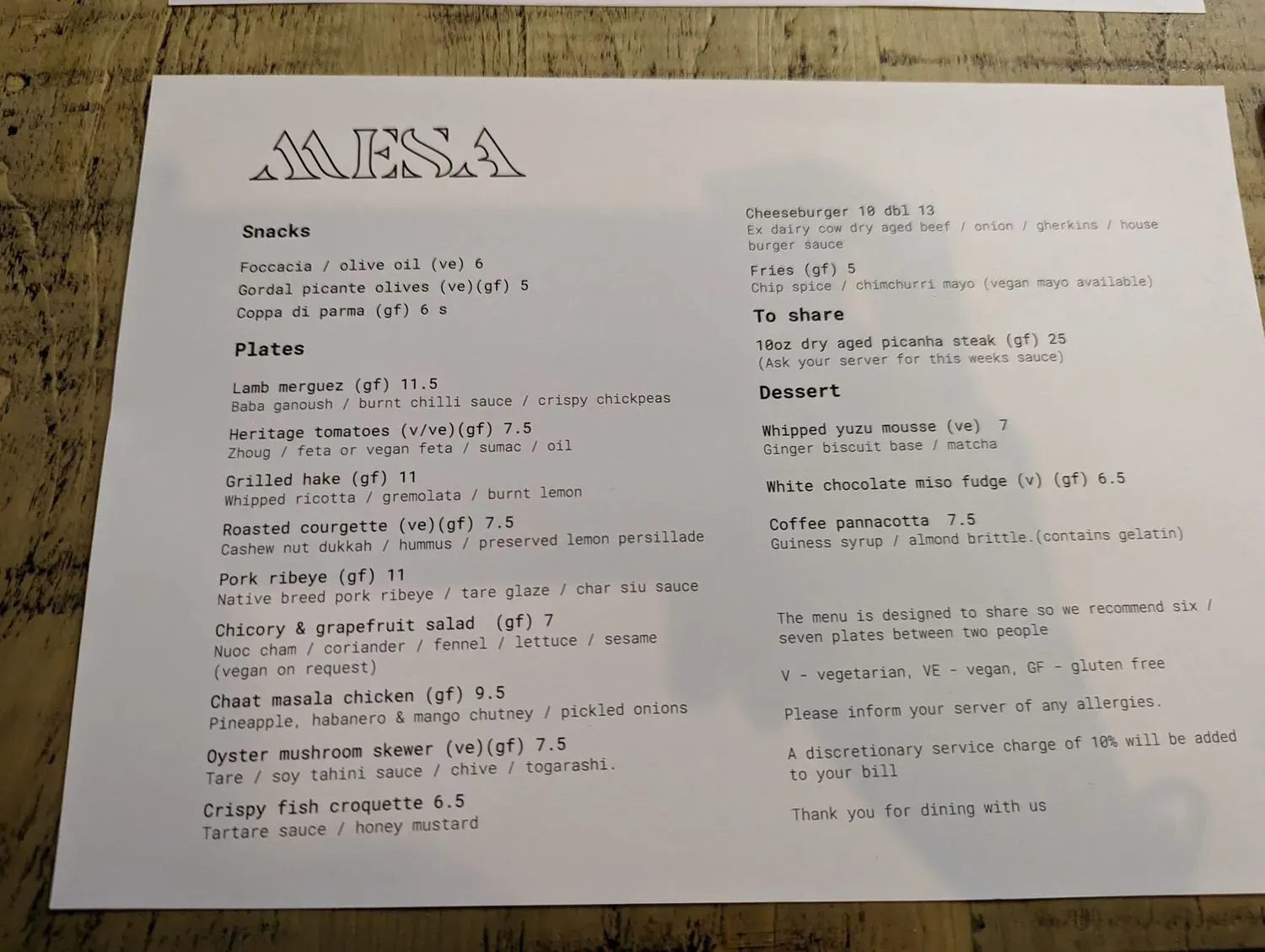 Menu 1