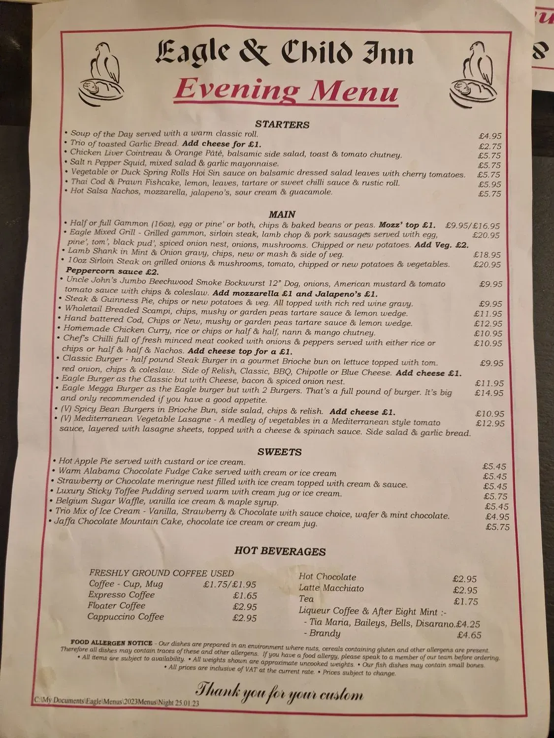 Menu 1