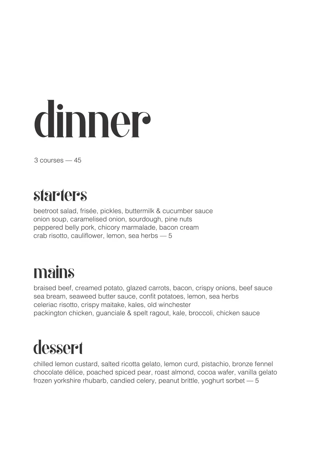 Menu 3