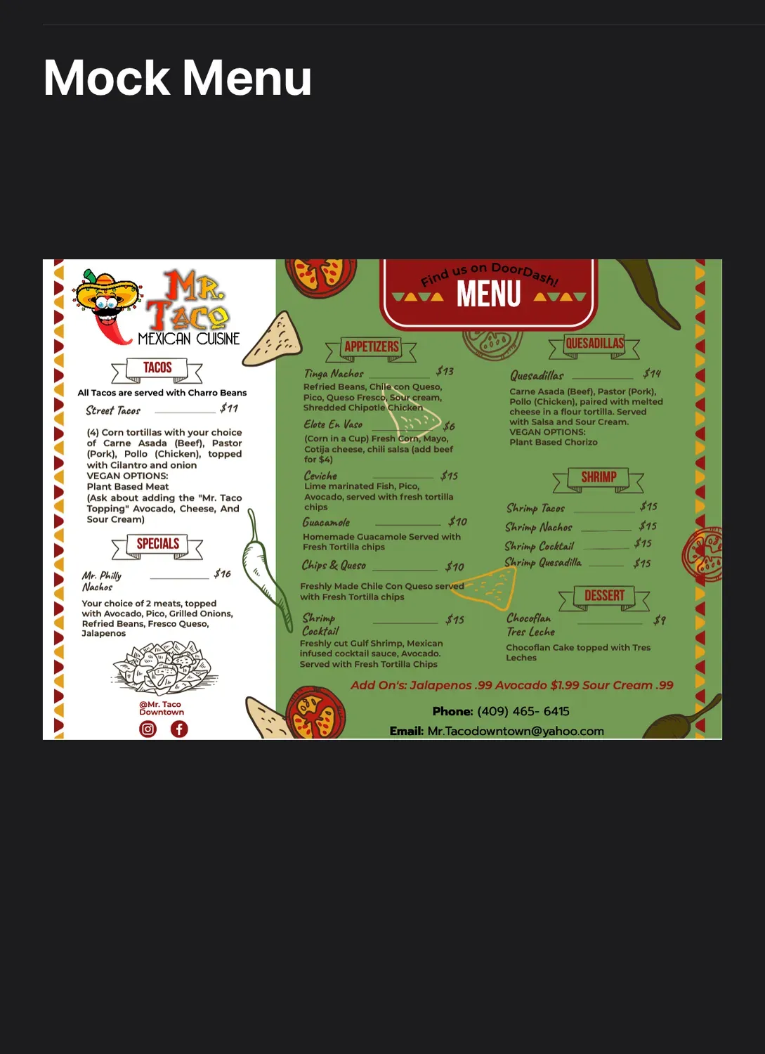 Menu 2