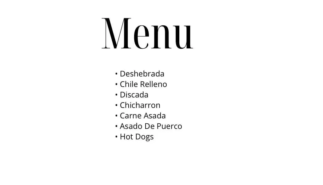 Menu 1