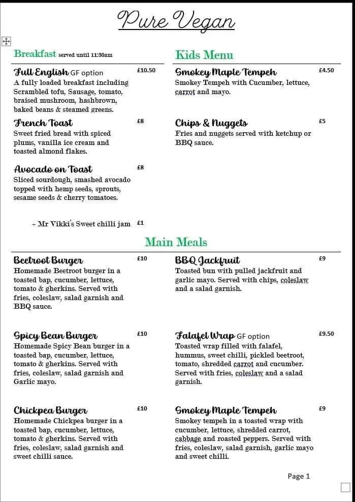 Menu 2