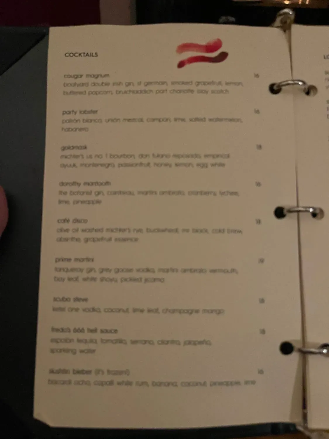 Menu 5