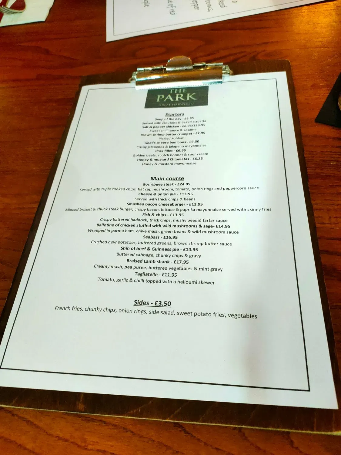 Menu 1