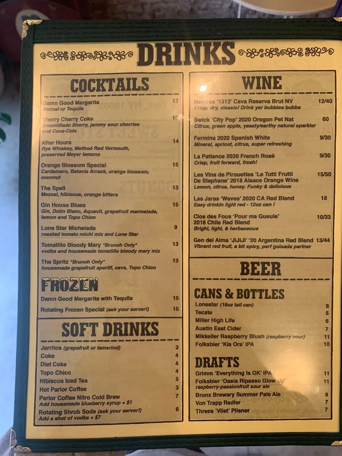 Menu 5