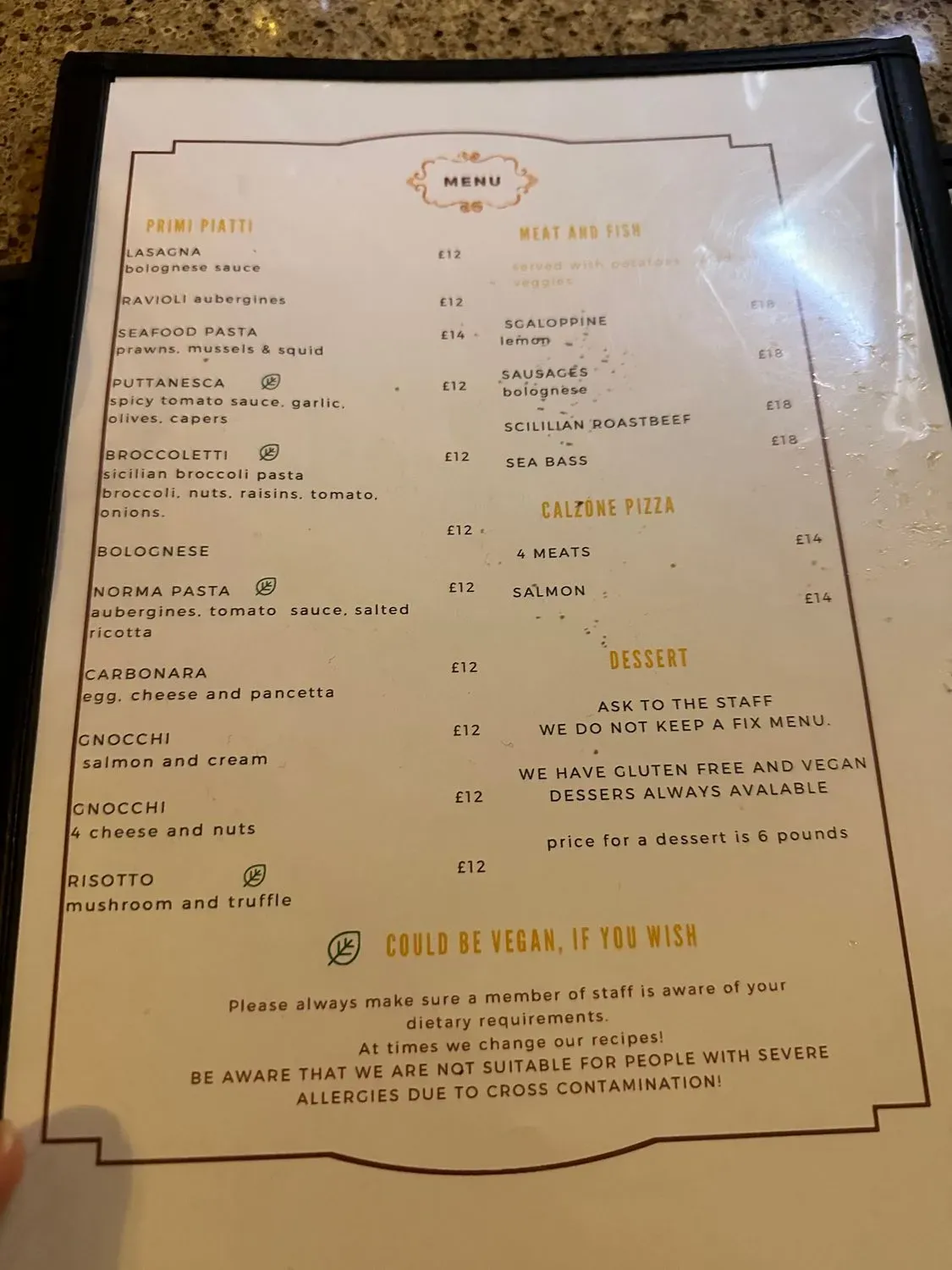 Menu 1