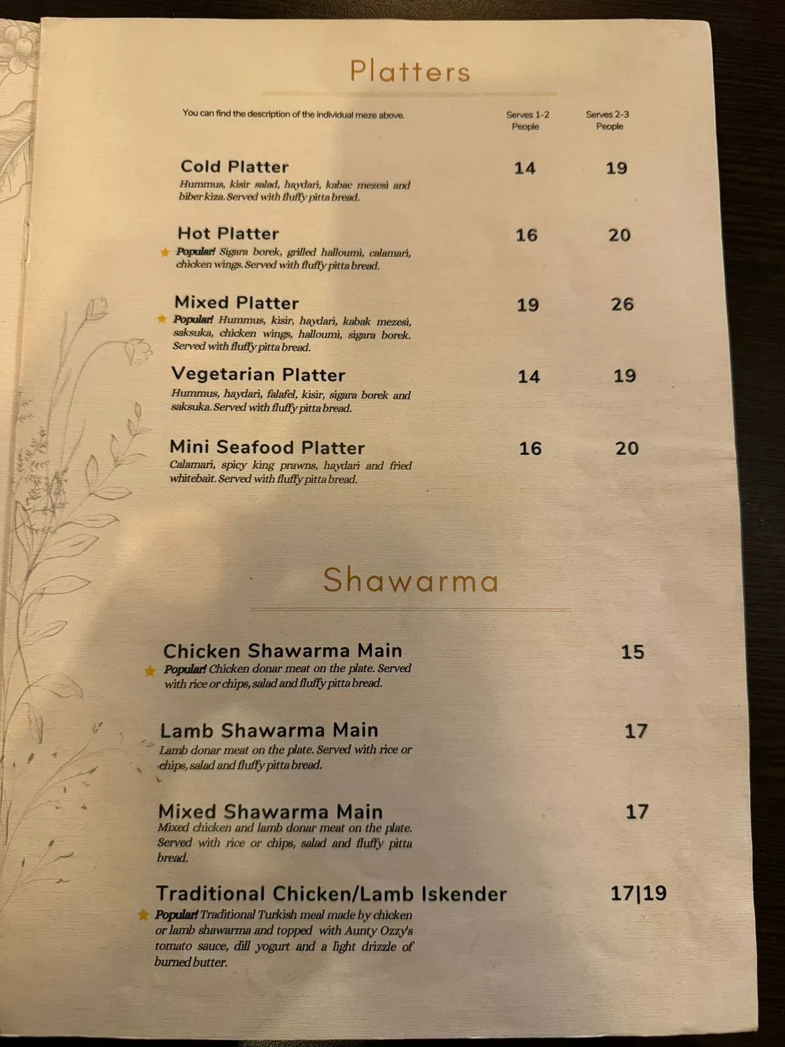 Menu 1