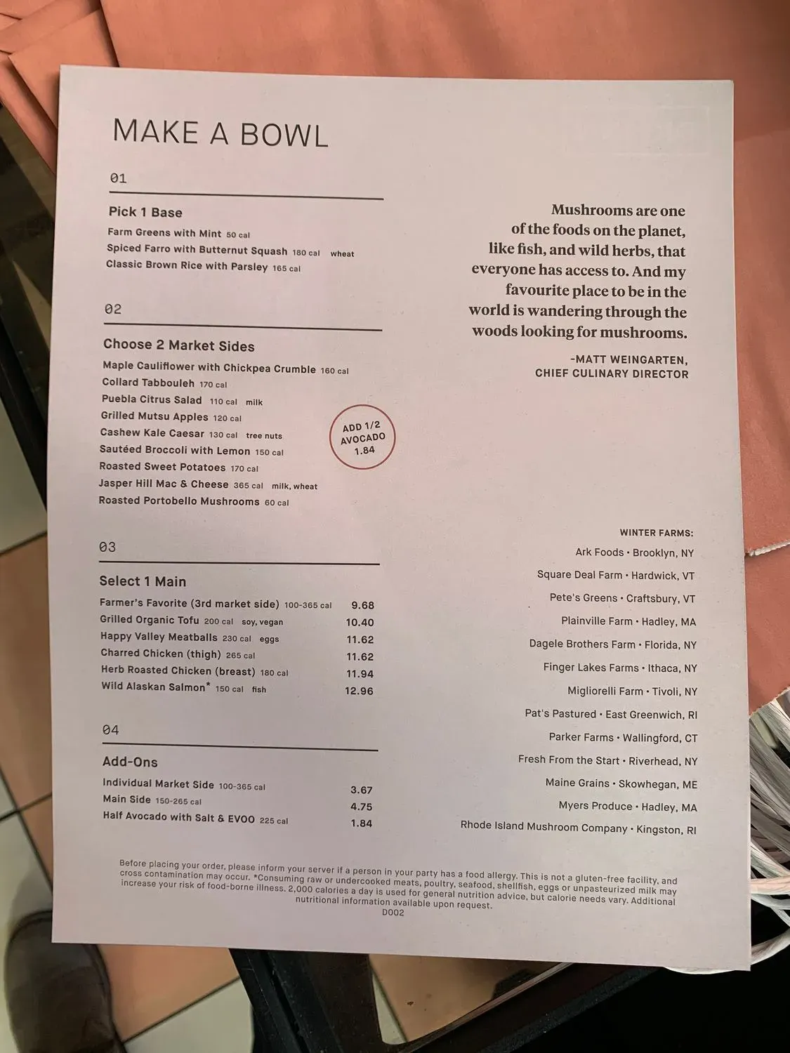 Menu 6