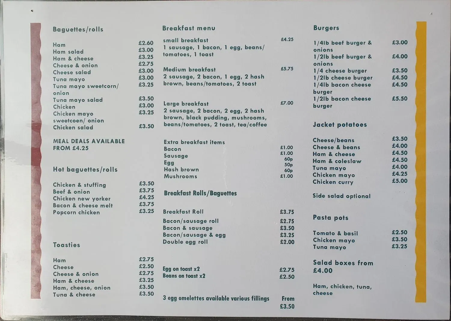 Menu 1