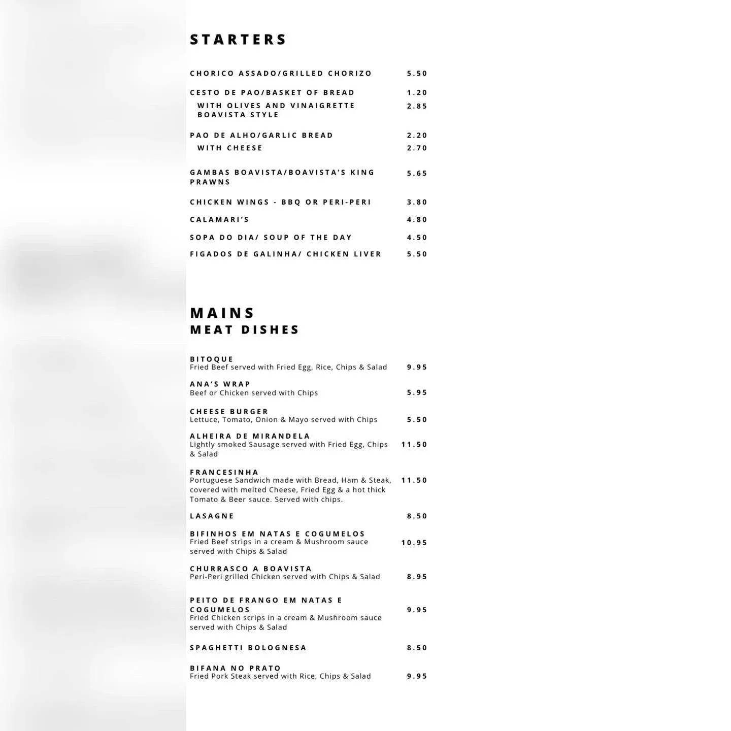 Menu 1