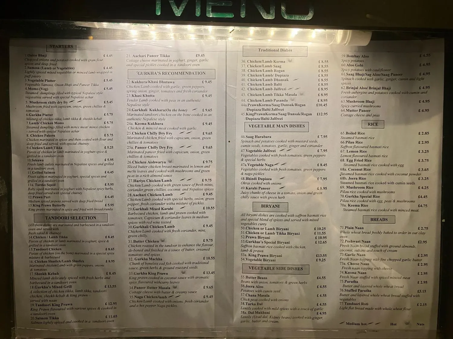 Menu 1