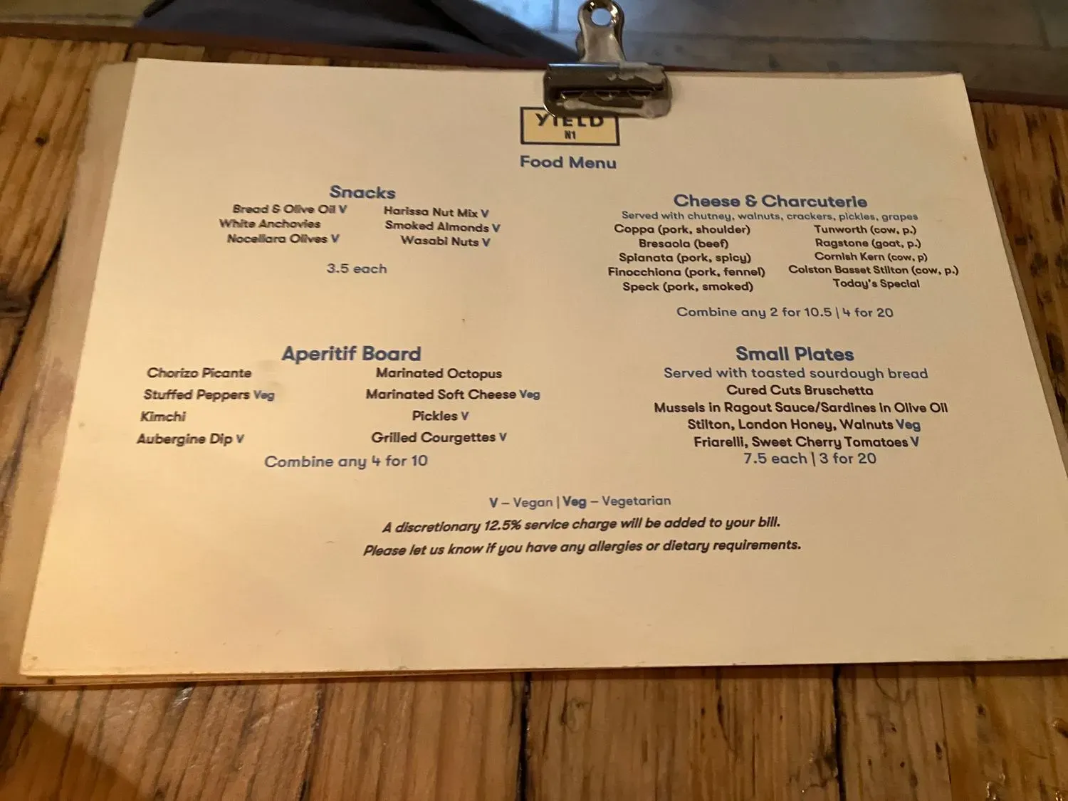 Menu 1