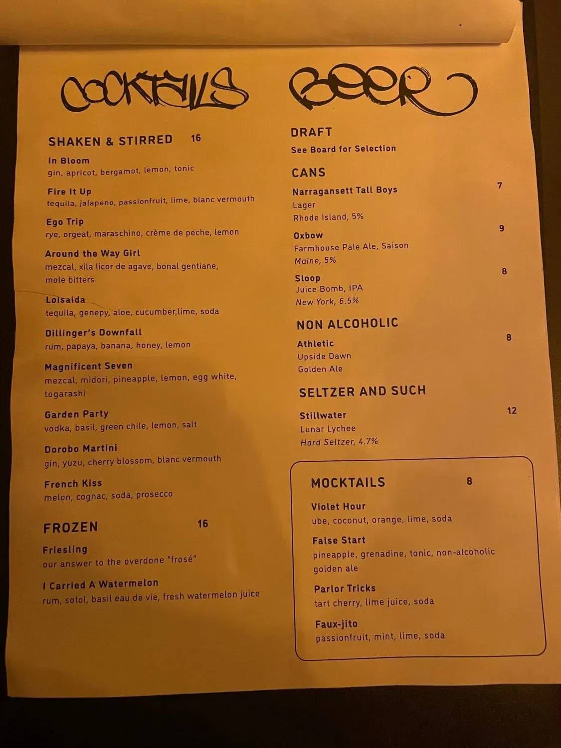 Menu 1