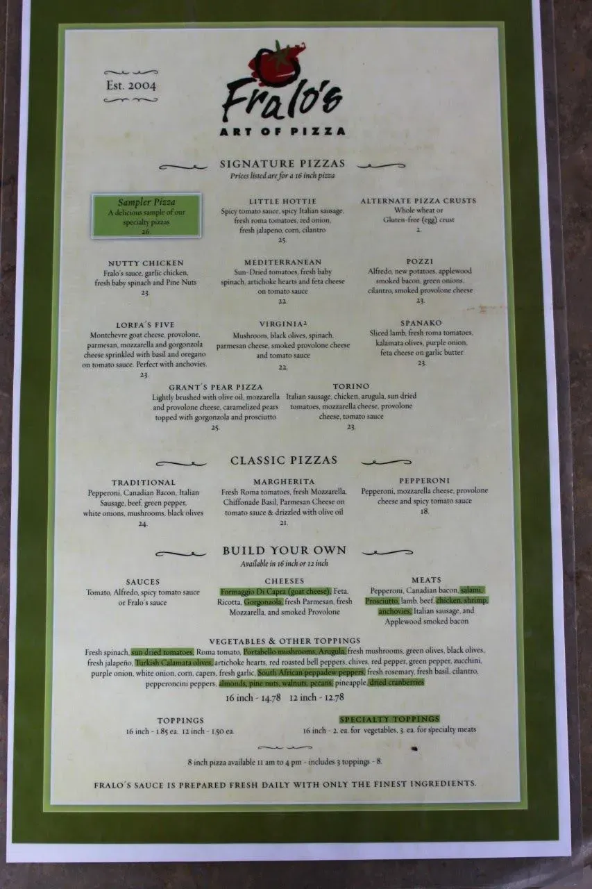 Menu 6