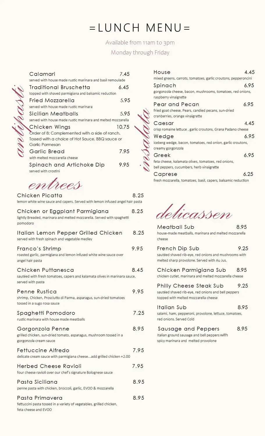 Menu 1