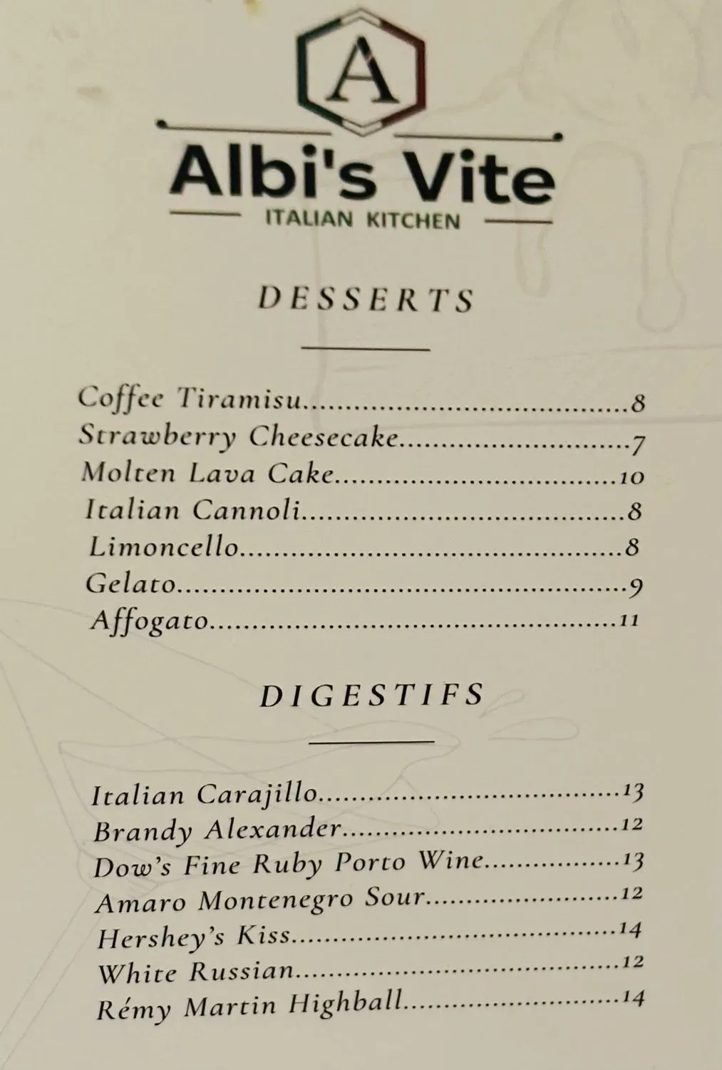 Menu 1