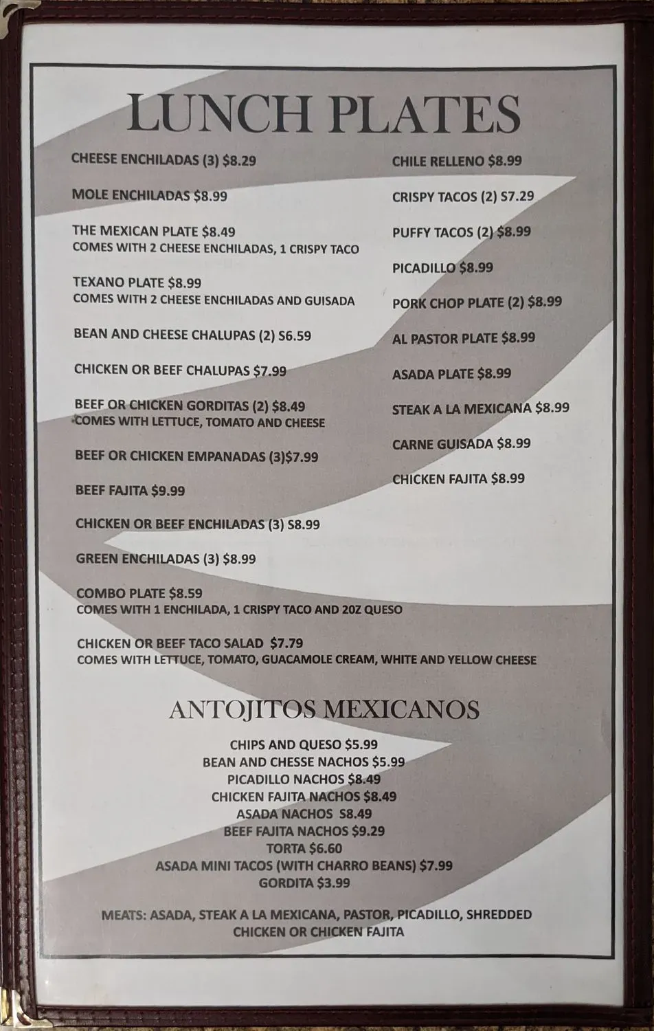 Menu 1