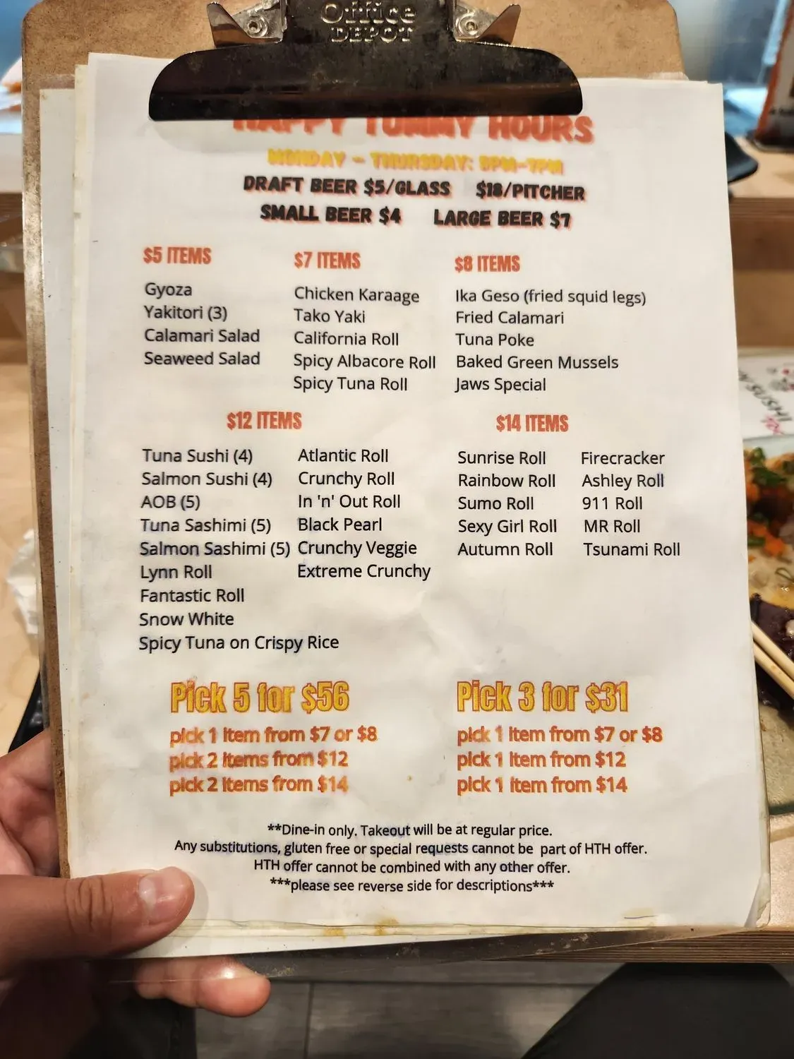 Menu 5