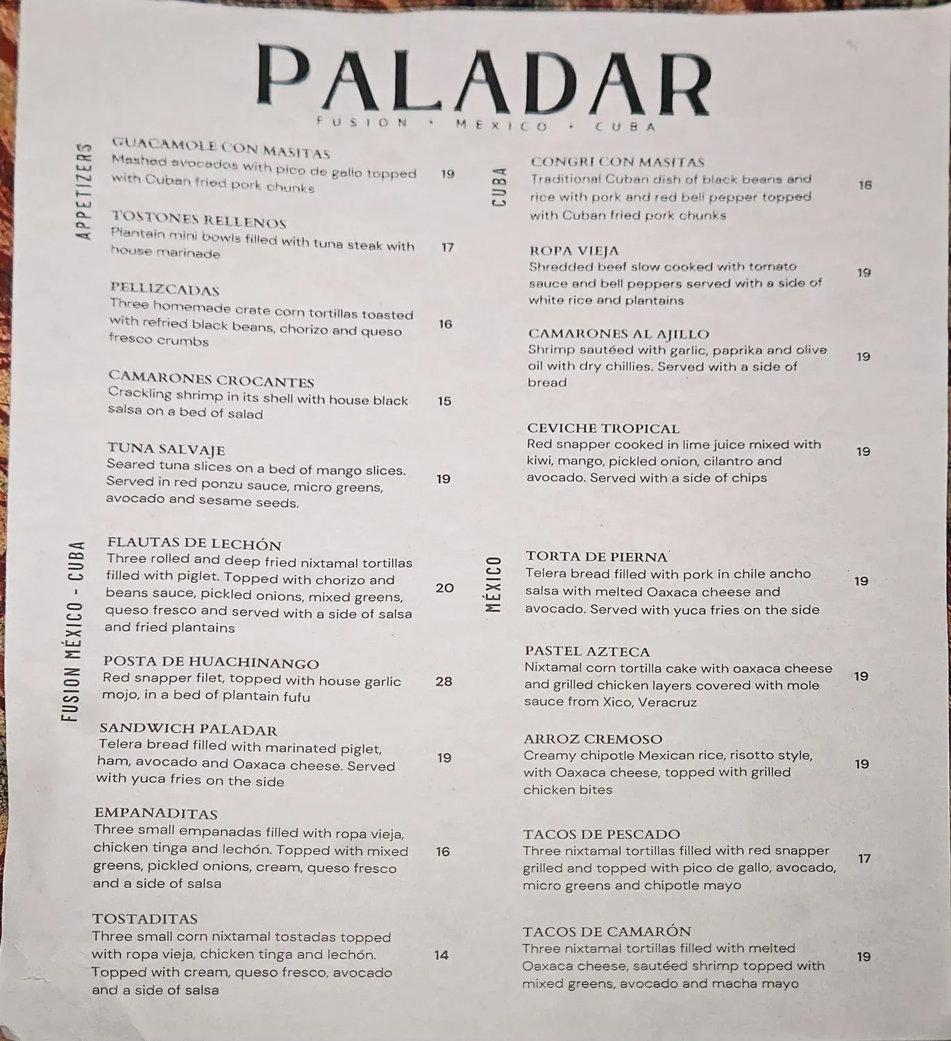 Menu 1