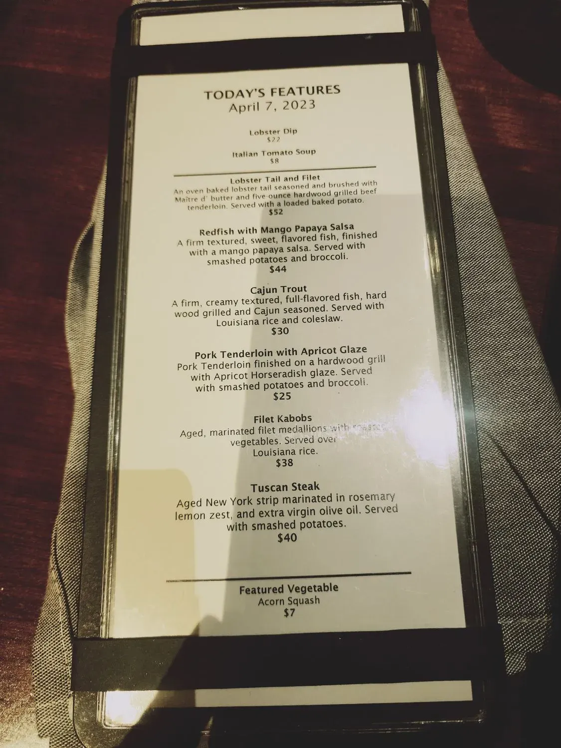 Menu 5