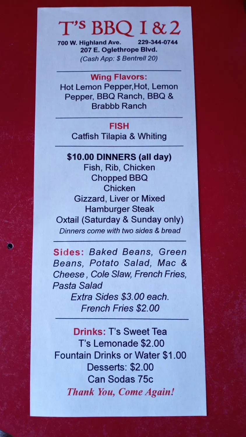 Menu 1