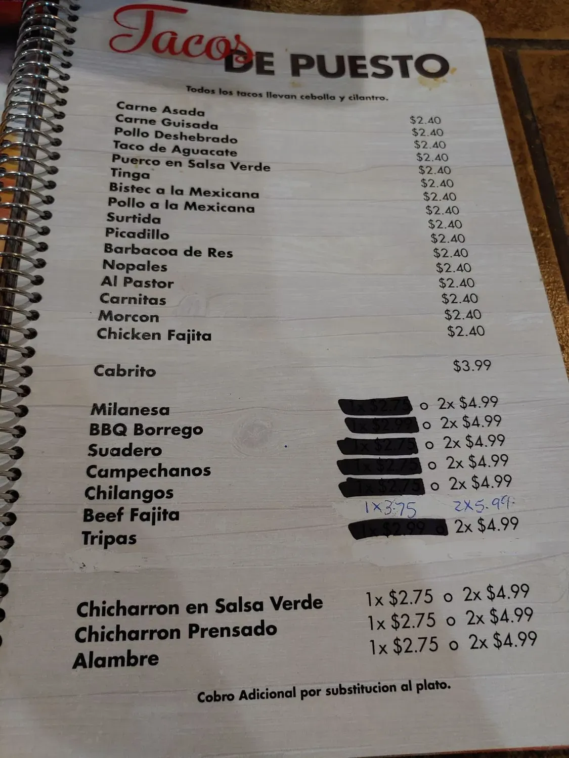 Menu 5