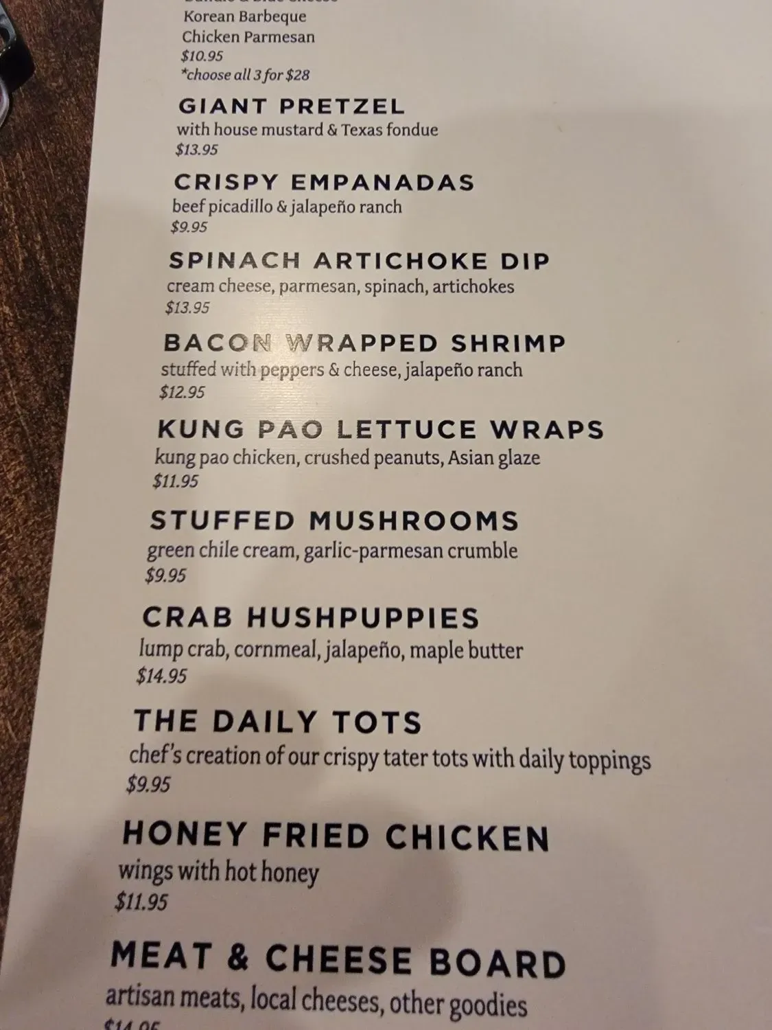 Menu 5