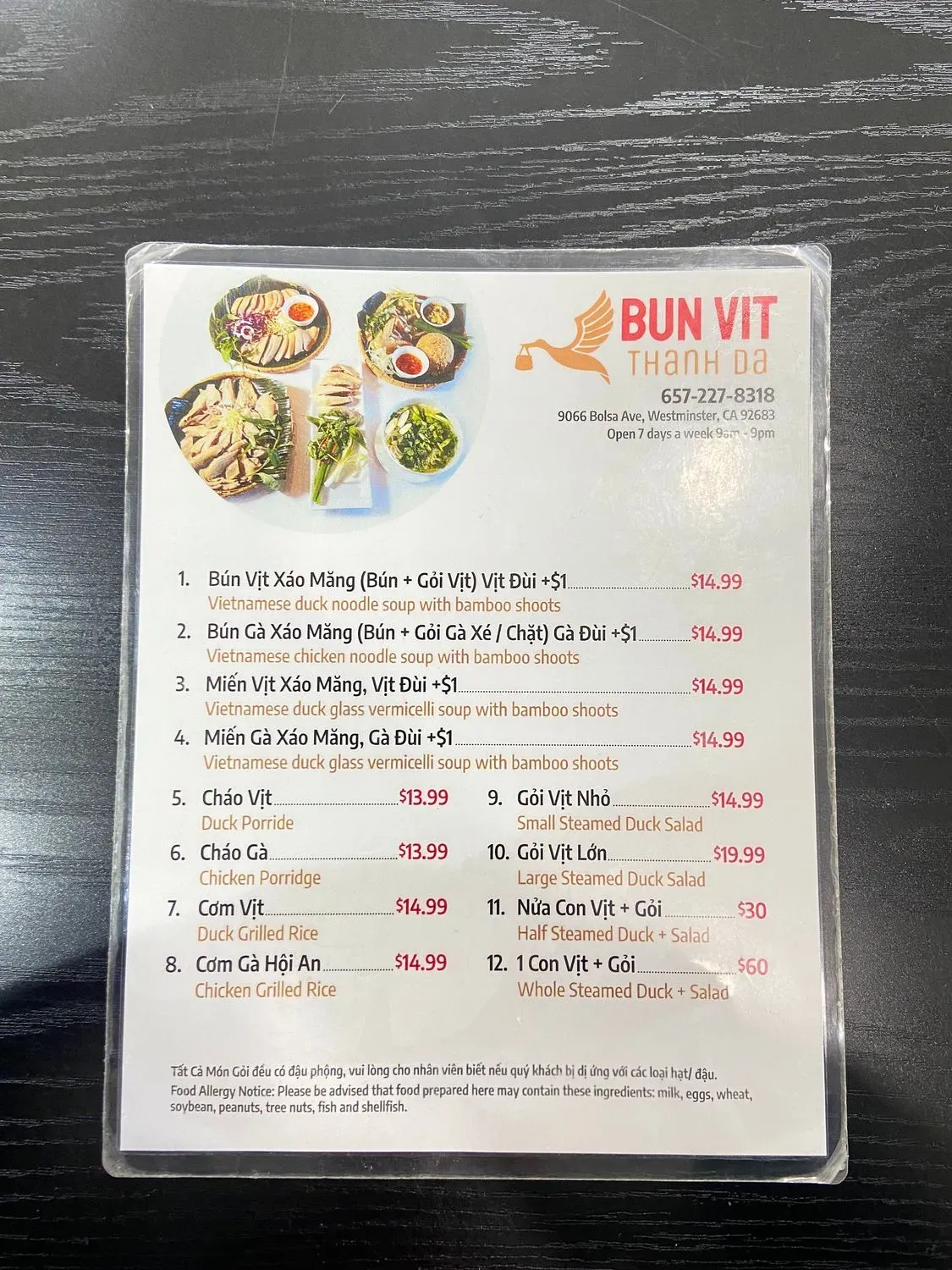 Menu 6