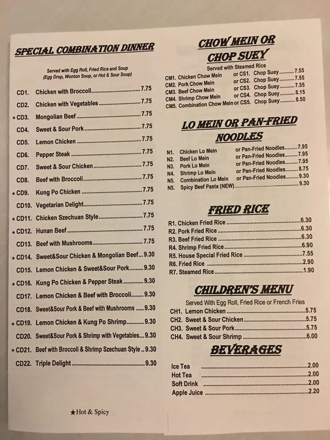 Menu 2