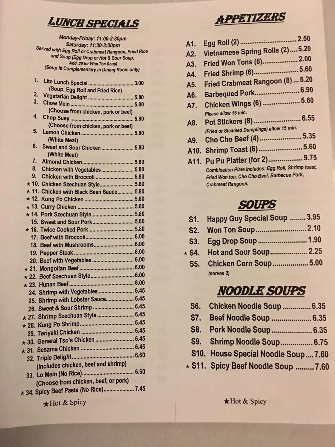 Menu 1