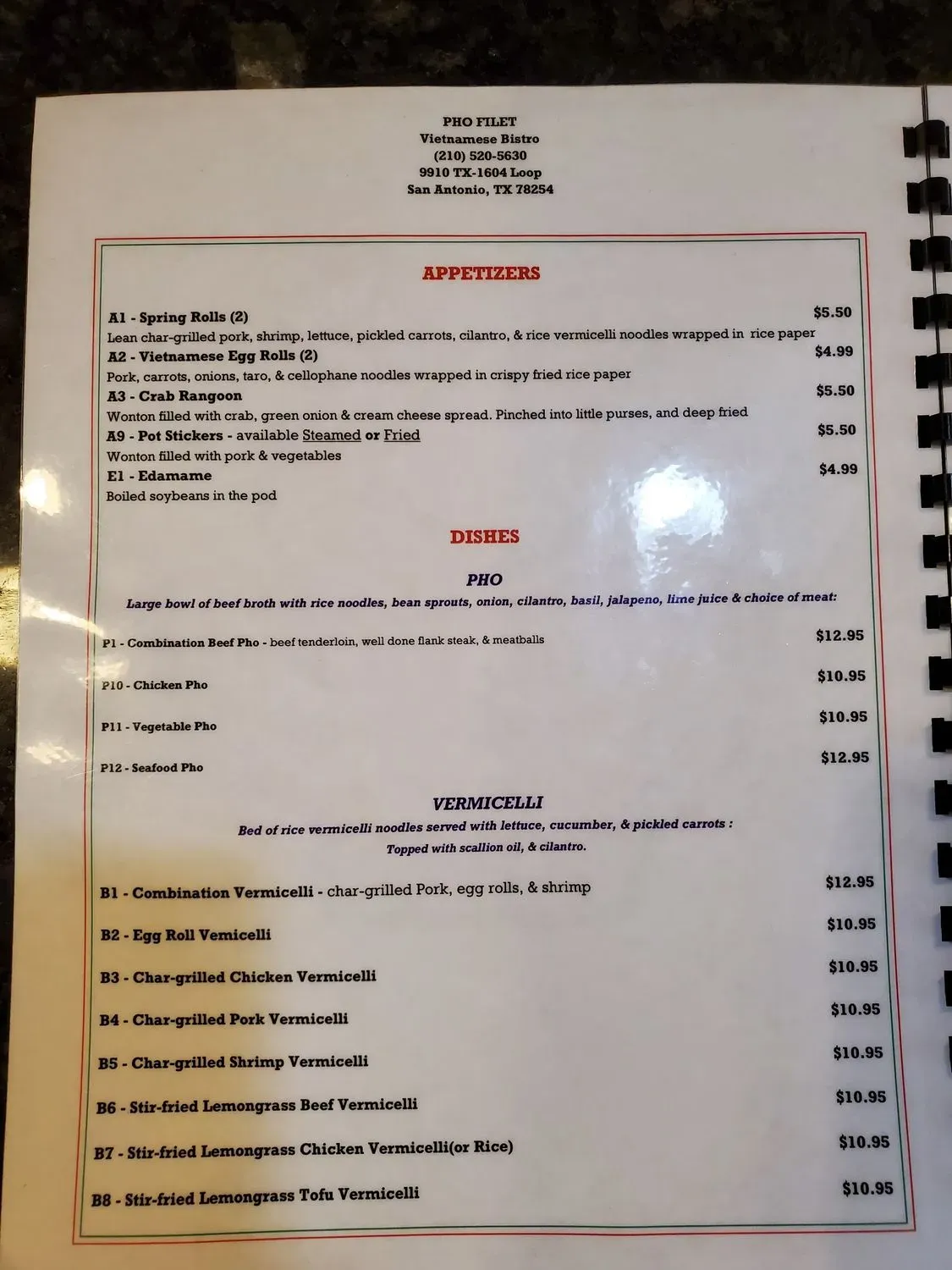 Menu 1