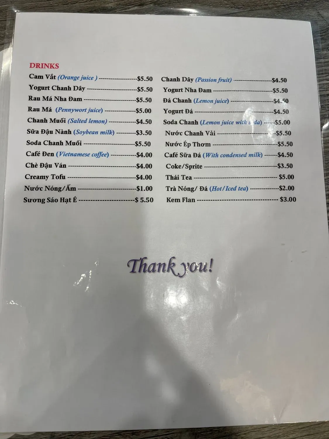 Menu 5