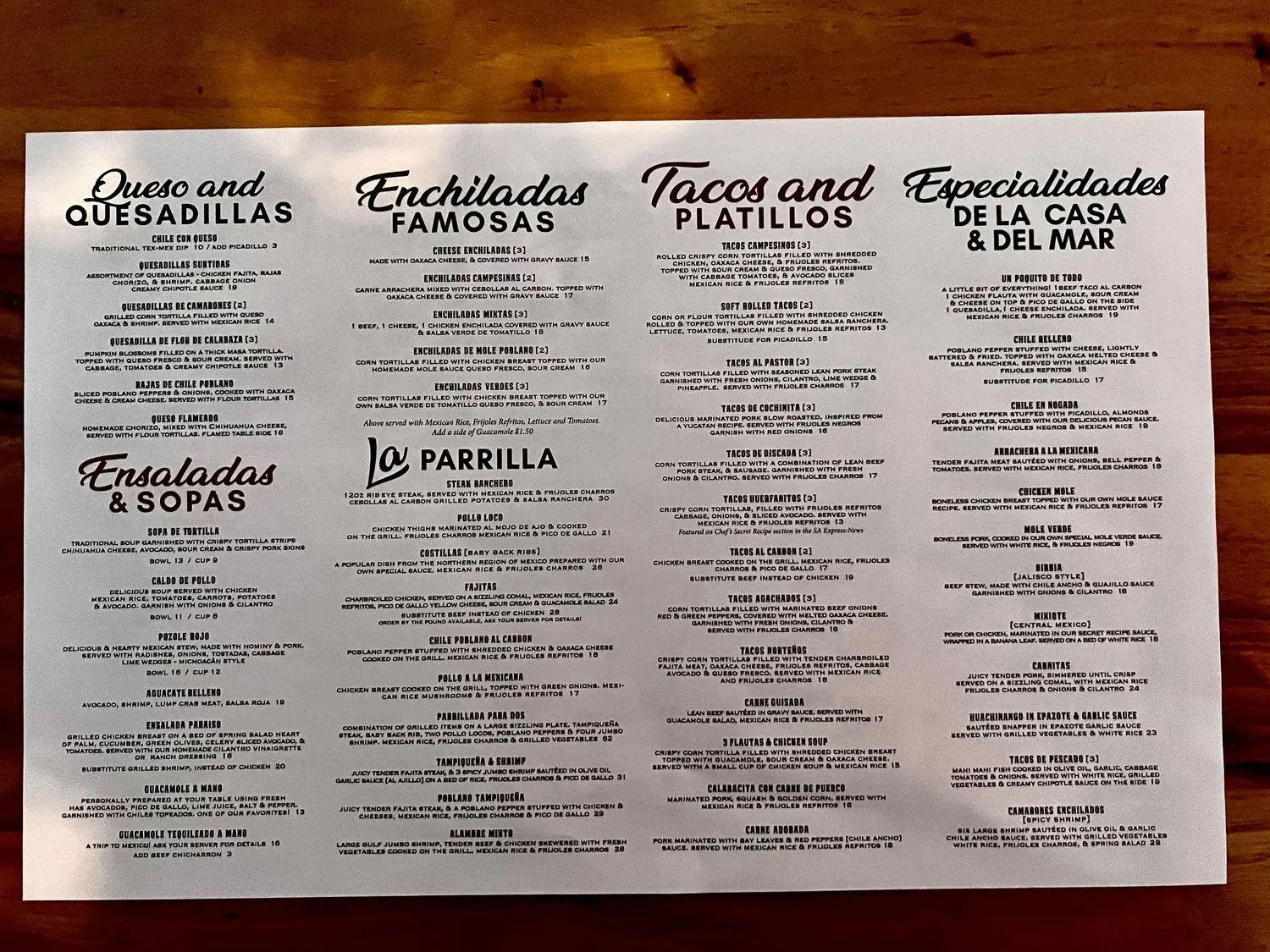 Menu 1